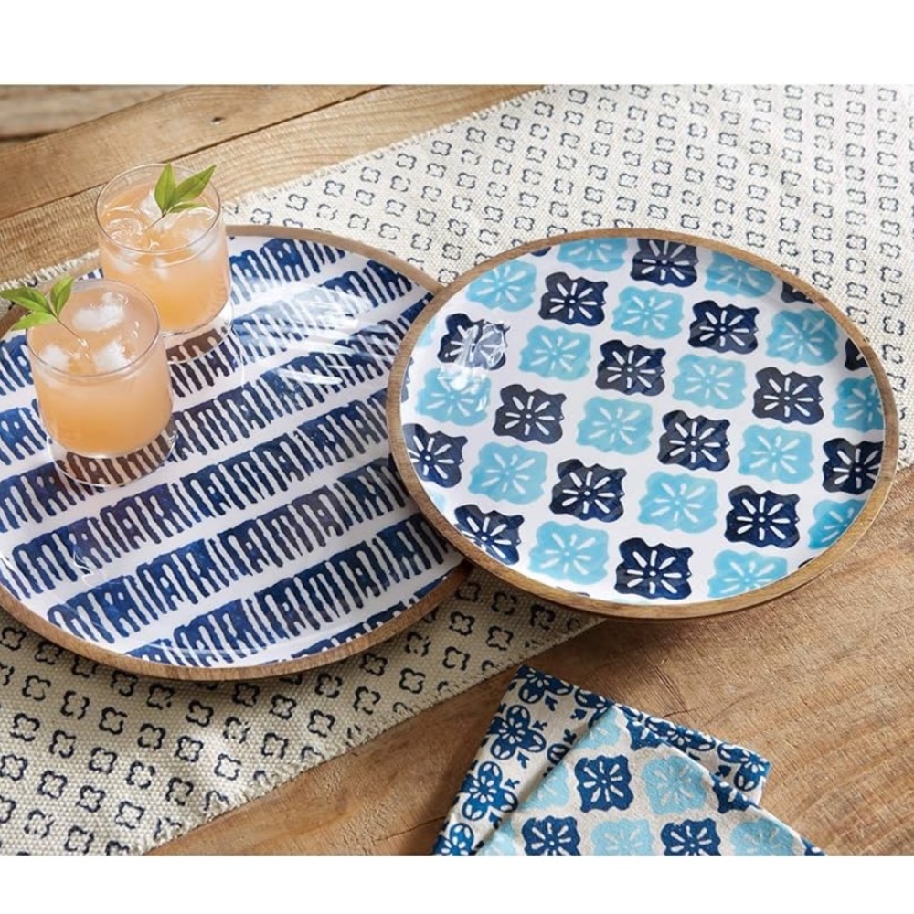 NWT Mud pie Porto serving trays